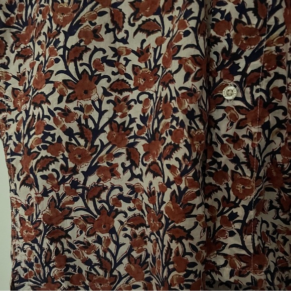 NWOT Kardo x Anokhi Hand Block Printed Cotton Floral Camp Shirt - Picture 5 of 9